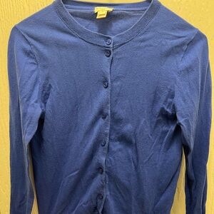 J. Crew Blue Button-Up Cardigan